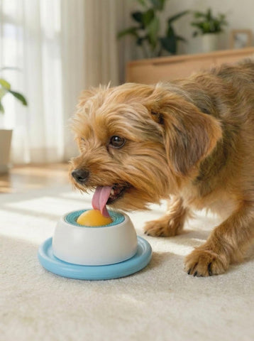 Interactive Licking Ball Toy - Slow Feeder Treat Dispenser for Cats and Dogs