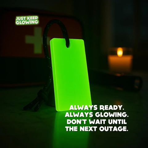 Glow in the Dark Emergency Light – Reusable Glow Stick Alternative, Camping Gear, Survival EDC, Handmade in USA, Corporate & Staff Gifts