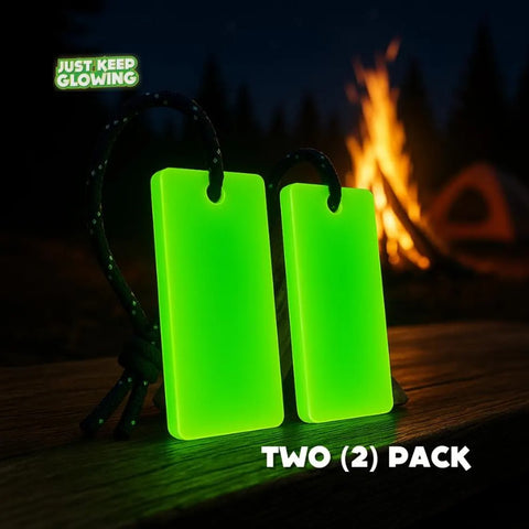 Glow in the Dark Emergency Light – Reusable Glow Stick Alternative, Camping Gear, Survival EDC, Handmade in USA, Corporate & Staff Gifts