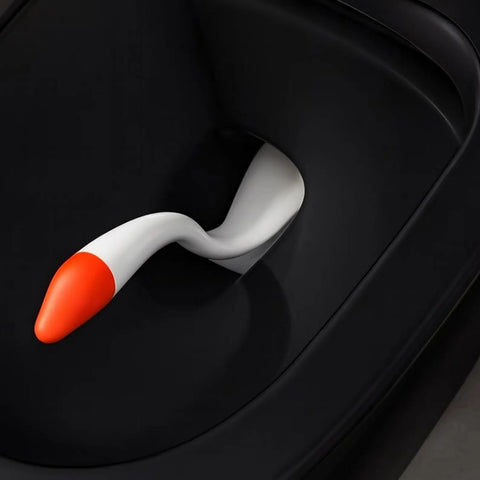 Modern Swan-Shaped Toilet Brush – Minimalist WC Brush with Holder – Deep Cleaning, Anti-Splash