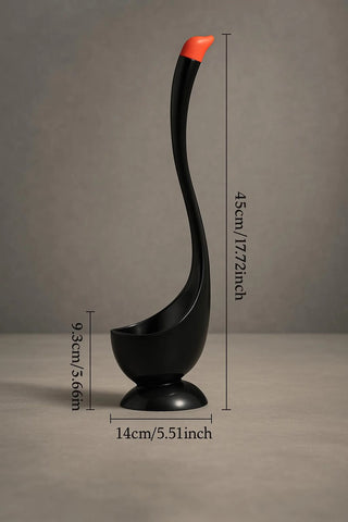 Modern Swan-Shaped Toilet Brush – Minimalist WC Brush with Holder – Deep Cleaning, Anti-Splash